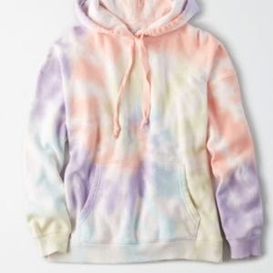 American Eagle Fleece Tie Dye Oversized Hoodie XL